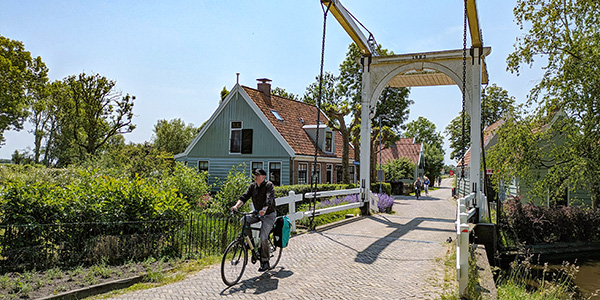 .Fahrradreise Nord-Holland Radfahrer.