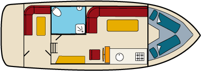 Decksplan Motorboot Ijssel Elite