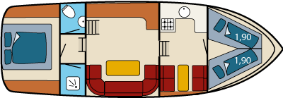 Decksplan Motorboot Iselmar