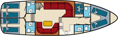 Decksplan Motorboot Mariska