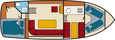 Decksplan Motorboot Regina