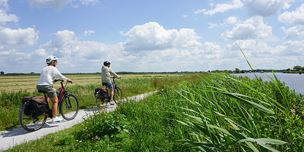 .Provinz Friesland Radfahrer Radreise.