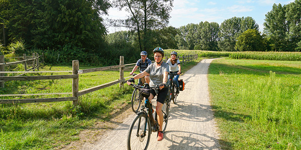 Radfahrer im münsterland