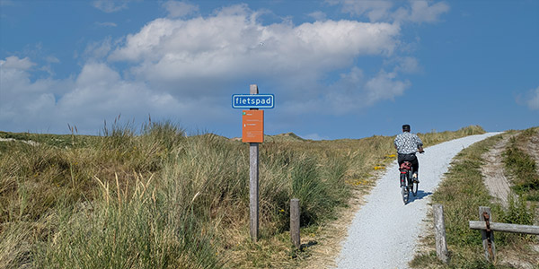 Radfahrer Niederlande Radweg Dünen
