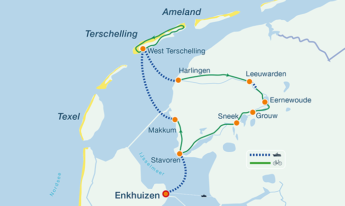 Übersichtskarte Friesland Holland