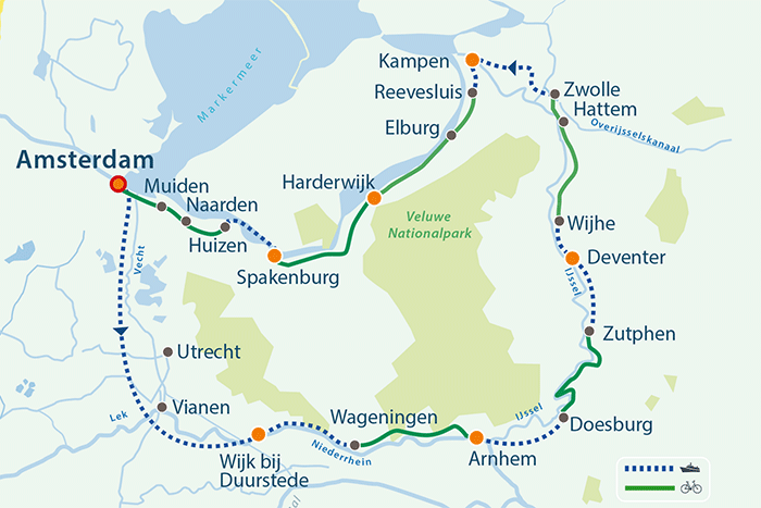 Übersichtskarte Hanseroute Holland