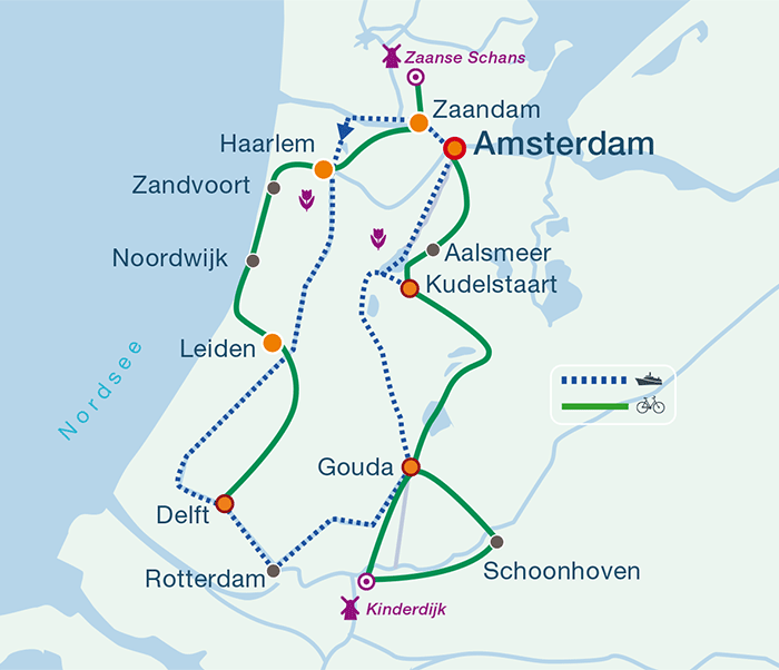Übersichtskarte Grünes Herz Holland